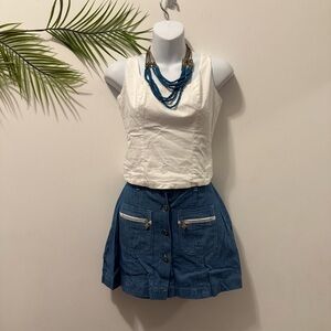 Banana Republic White Top with elastic back